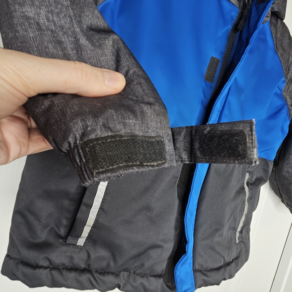George Boys Blue Grey Hooded Winter Coat Fleece Lined Cozy Size 3T - Picture 11 of 15